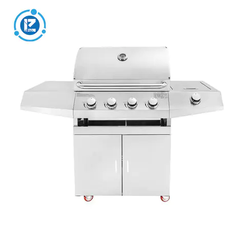 2021 New Design 4 Burners Barbecue Stainless Steel Kitchen Gas BBQ Grill